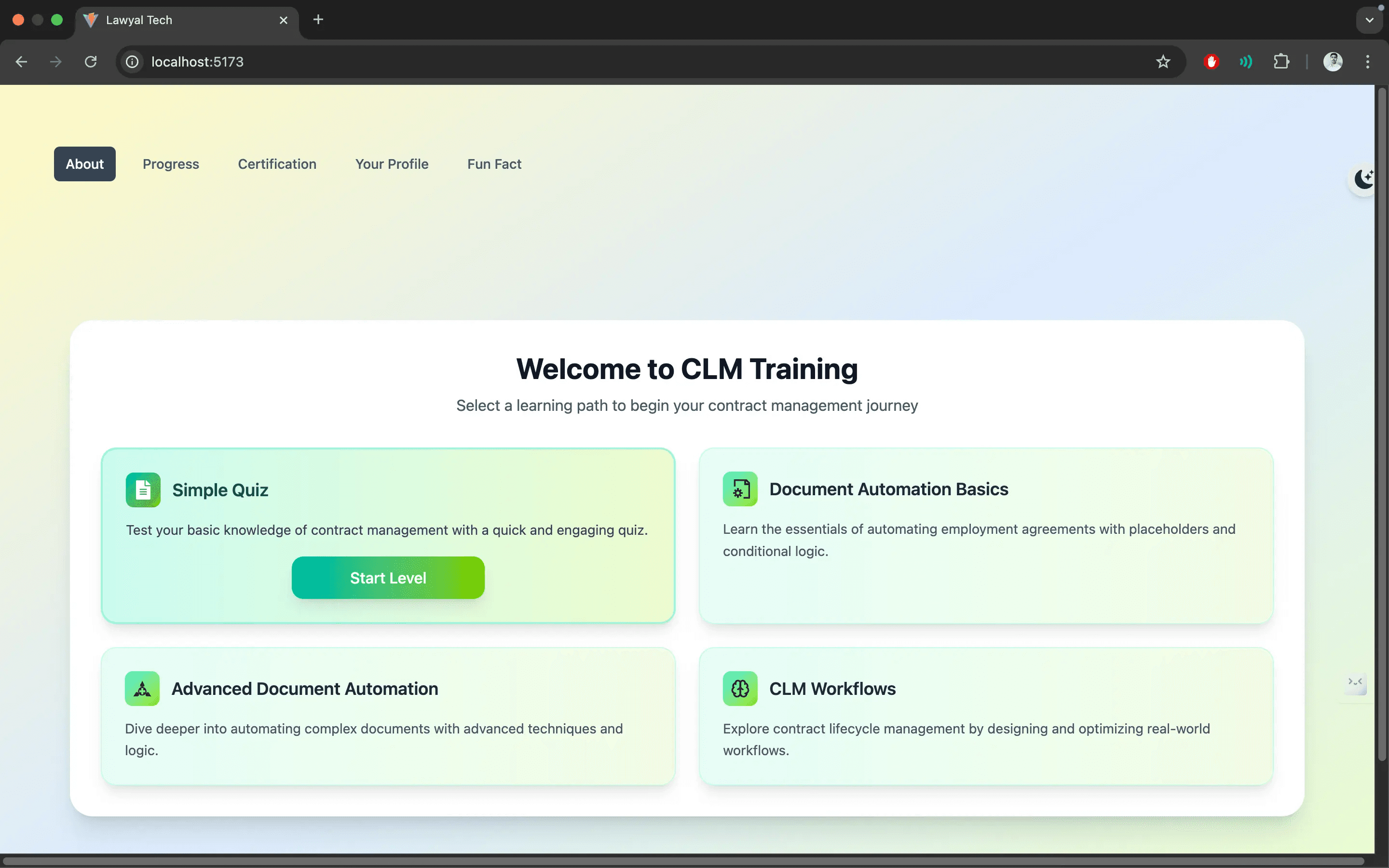 Lawyal Tech website introducing the Contract Coder platform